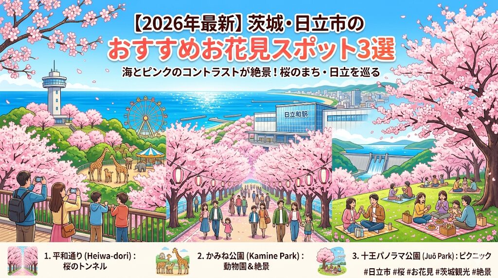 【2026年最新】海とピンクのコントラストが絶景！茨城・日立市のおすすめお花見スポット3選